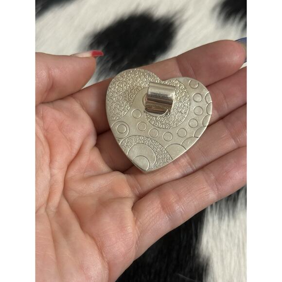 Sterling Jay King DTR Red Coral Turquoise Cobblestone Heart Pendant Earrings Set - Picture 5 of 14